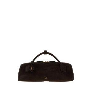 Alaia Women Dark Brown Suede Teckel Handbag